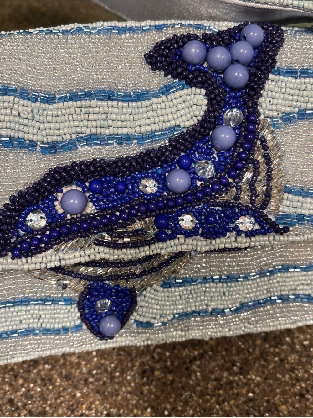 NEW RELEASE Blue Whale Beaded Shoulder Bag India Viral Beaded Bag Charm NWT - Picture 7 of 16